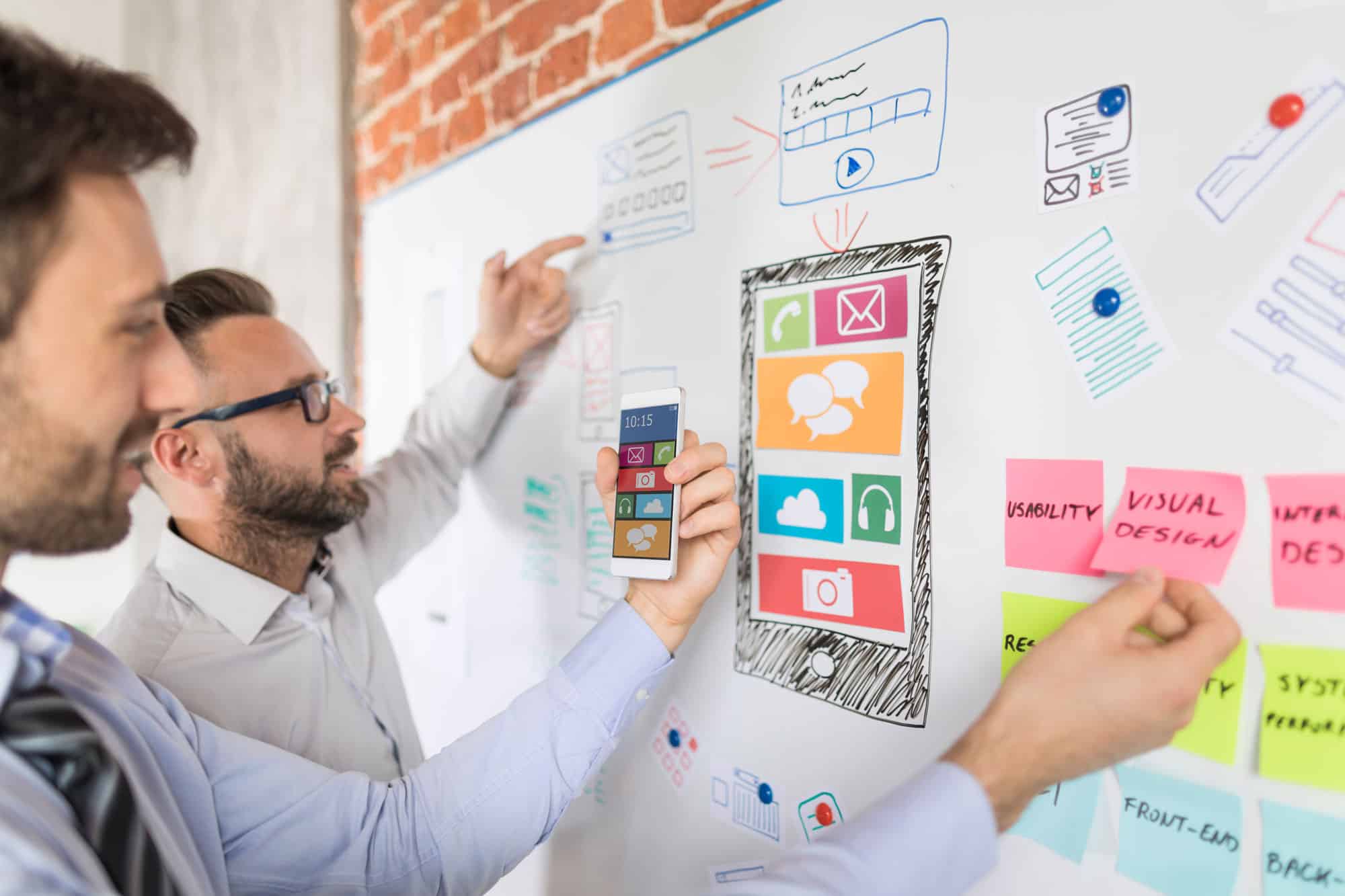 A cellphone showing an opened Social Media window with a finger pointing to the importance of Social Media in today's business.